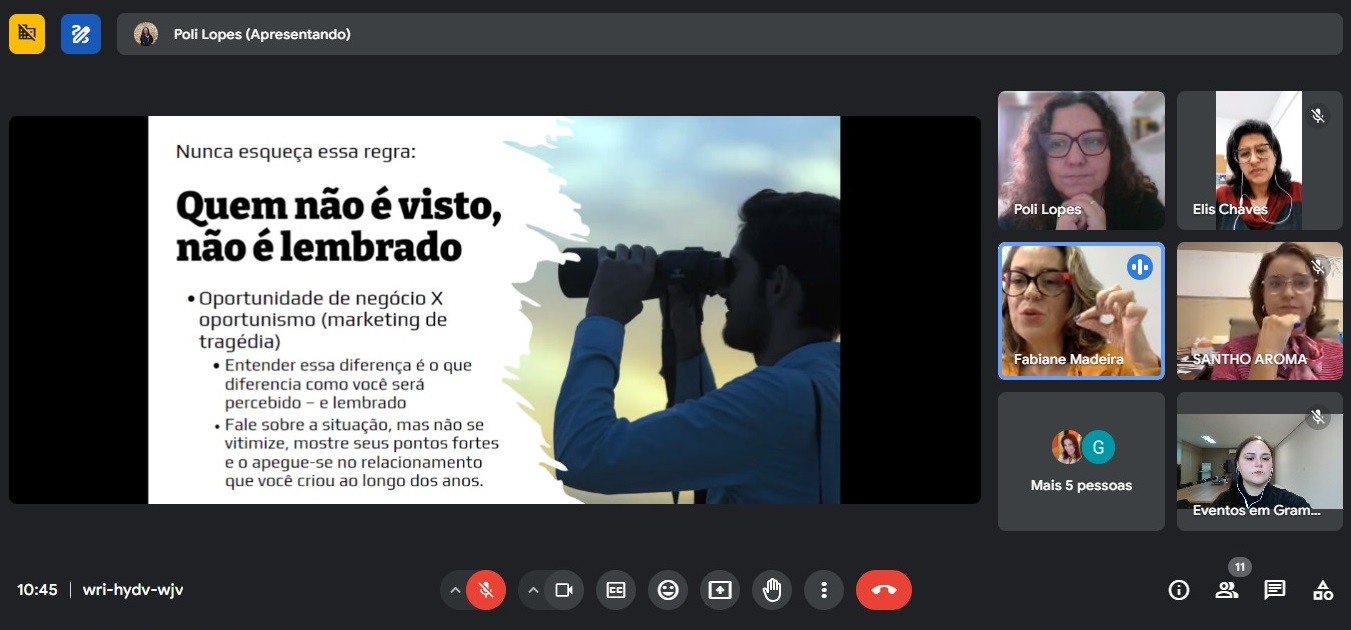 Assessora do CVB promove mentoria sobre marketing e comunicação em tempos de crise para associados